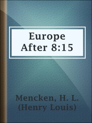 cover image of Europe After 8:15